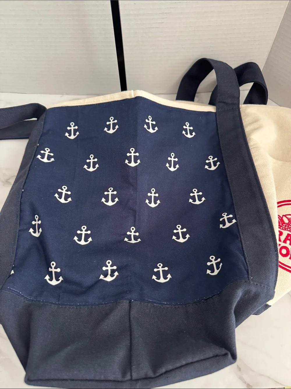 Trader Joe’s Large Navy Canvas Tote. New with Tag. - Picture 12 of 17